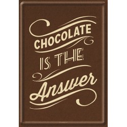 Placa metalica - Chocolate is the Answer - 10x14 cm